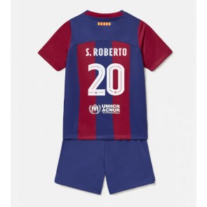 Barcelona Sergi Roberto #20 Koszulka Podstawowych Dziecięca 2023-24 Krótki Rękaw (+ Krótkie spodenki)